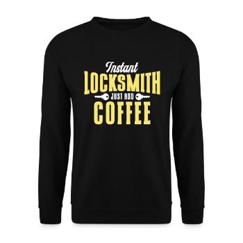 Locksmith lock picking employee locksmith shop - Unisex Sweatshirt - black - Front - Alina (178cm) & Michal (187cm)