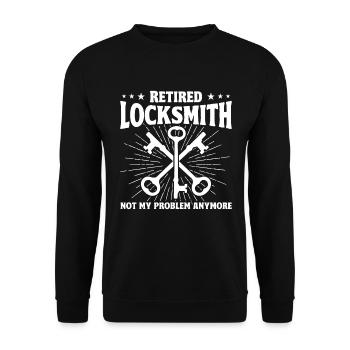 Locksmith lock picking employee locksmith shop - Unisex Sweatshirt - black - Front - Alina (178cm) & Michal (187cm)
