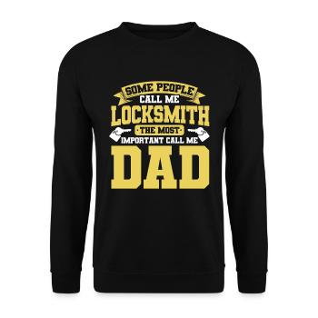 Locksmith lock picking employee locksmith shop - Unisex Sweatshirt - black - Front - Alina (178cm) & Michal (187cm)