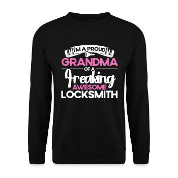 Locksmith Lock Picking Employee Locksmith - Unisex Sweatshirt - black - Front - Alina (178cm) & Michal (187cm)