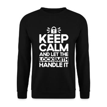 Locksmith Lock Picking Employee Locksmith - Unisex Sweatshirt - black - Front - Alina (178cm) & Michal (187cm)