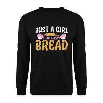 Bread Baking Gift Bakery Quote Baker - Unisex Sweatshirt - black - Front - Alina (178cm) & Michal (187cm)