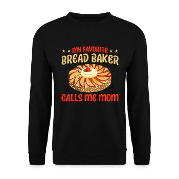 Bread Baking Gift Bakery Quote Baker - Unisex Sweatshirt - black - Front - Alina (178cm) & Michal (187cm)