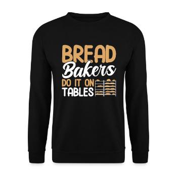 Bread Baking Gift Bakery Quote Baker - Unisex Sweatshirt - black - Front - Alina (178cm) & Michal (187cm)