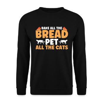 Bread Baking Gift Bakery Quote Baker - Unisex Sweatshirt - black - Front - Alina (178cm) & Michal (187cm)