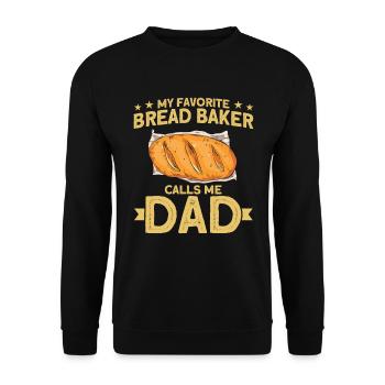 Bread Baking Gift Bakery Quote Baker - Unisex Sweatshirt - black - Front - Alina (178cm) & Michal (187cm)