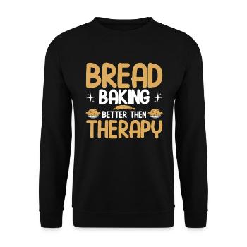 Bread Baking Gift Bakery Quote Baker - Unisex Sweatshirt - black - Front - Alina (178cm) & Michal (187cm)