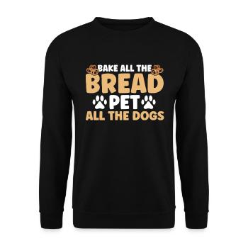Bread Baking Gift Bakery Quote Baker - Unisex Sweatshirt - black - Front - Alina (178cm) & Michal (187cm)