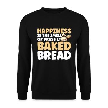 Bread Baking Gift Bakery Quote Baker - Unisex Sweatshirt - black - Front - Alina (178cm) & Michal (187cm)