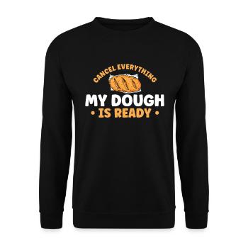 Bread Baking Gift Bakery Quote Baker - Unisex Sweatshirt - black - Front - Alina (178cm) & Michal (187cm)