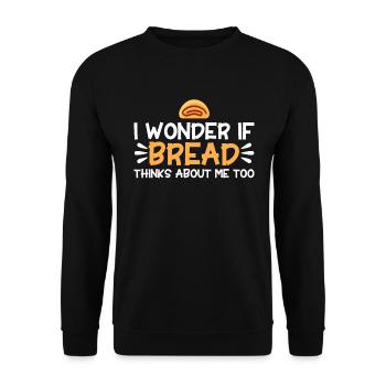 Bread Baking Gift Bakery Quote Baker - Unisex Sweatshirt - black - Front - Alina (178cm) & Michal (187cm)