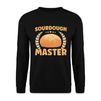 Bread Baking Gift Bakery Quote Baker - Unisex Sweatshirt - black - Front - Alina (178cm) & Michal (187cm)