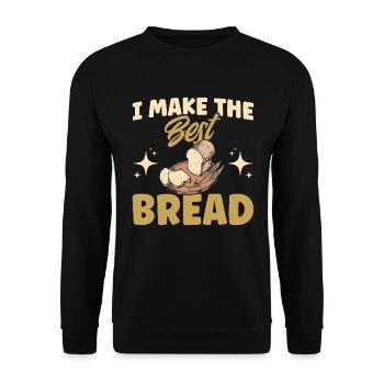 Bread Baking Gift Bakery Quote Baker - Unisex Sweatshirt - black - Front - Alina (178cm) & Michal (187cm)