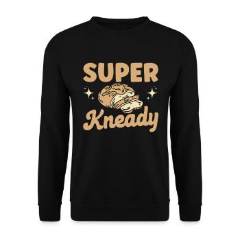 Bread Baking Gift Bakery Quote Baker - Unisex Sweatshirt - black - Front - Alina (178cm) & Michal (187cm)