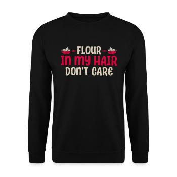 Bread Baking Gift Bakery Quote Baker - Unisex Sweatshirt - black - Front - Alina (178cm) & Michal (187cm)