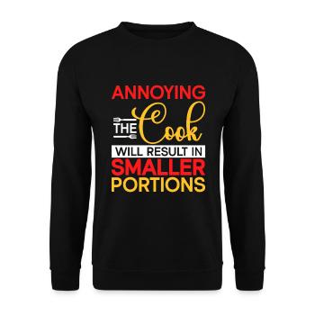Chef Quote Gift Funny Chef - Unisex Sweatshirt - black - Front - Alina (178cm) & Michal (187cm)