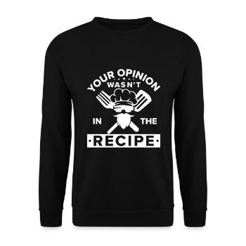 Chef Quote Gift Funny Chef - Unisex Sweatshirt - black - Front - Alina (178cm) & Michal (187cm)