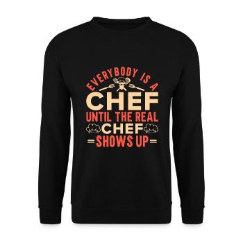 Chef Quote Gift Funny Chef - Unisex Sweatshirt - black - Front - Alina (178cm) & Michal (187cm)