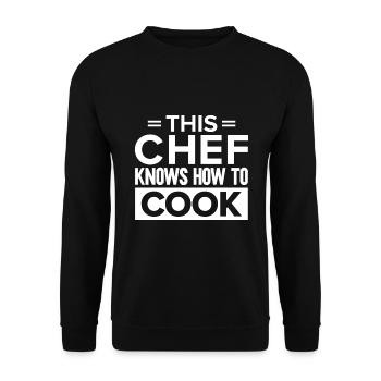Chef Quote Gift Funny Chef - Unisex Sweatshirt - black - Front - Alina (178cm) & Michal (187cm)