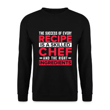Chef Quote Gift Funny Chef - Unisex Sweatshirt - black - Front - Alina (178cm) & Michal (187cm)