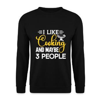 Küchenchef Spruch Geschenk Lustig Koch - Unisex Pullover - Schwarz - Vorne - Alina (178cm) & Michal (187cm)