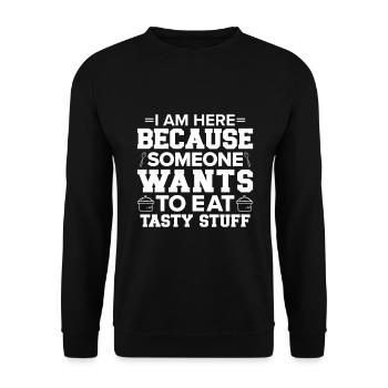 Küchenchef Spruch Geschenk Lustig Koch - Unisex Pullover - Schwarz - Vorne - Alina (178cm) & Michal (187cm)