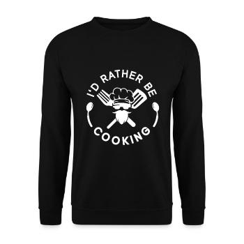 Chef Quote Gift Funny Chef - Unisex Sweatshirt - black - Front - Alina (178cm) & Michal (187cm)