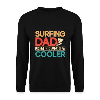 Surfing Sport Beach Surfboard Ocean Sunshine Surf - Unisex Sweatshirt - black - Front - Alina (178cm) & Michal (187cm)