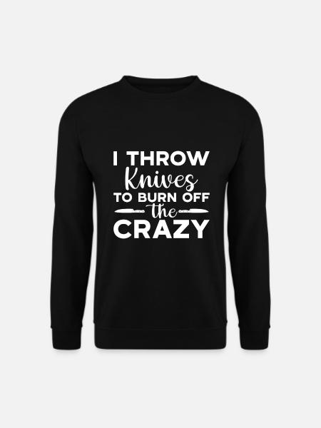 Messerwurfscheibe Geschenk Messerwerfer - Unisex Pullover - Schwarz