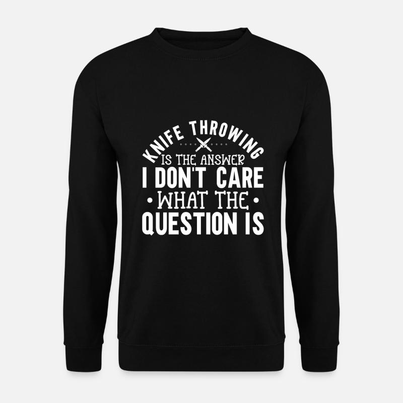 Messerwurfscheibe Geschenk Messerwerfer - Unisex Pullover - Schwarz