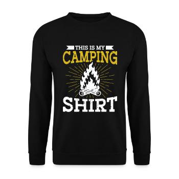 Camping Gift Funny saying for campers - Unisex Sweatshirt - black - Front - Alina (178cm) & Michal (187cm)