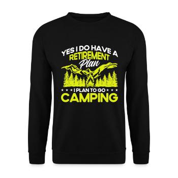 Camping Gift Funny saying for campers - Unisex Sweatshirt - black - Front - Alina (178cm) & Michal (187cm)