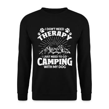 Camping Gift Funny saying for campers - Unisex Sweatshirt - black - Front - Alina (178cm) & Michal (187cm)