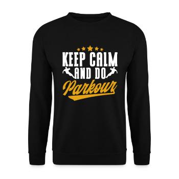 Parkour Cadeau Freerunning Parkour Runner - Sweat-shirt Unisexe - noir - Devant - Alina (178cm) & Michal (187cm)