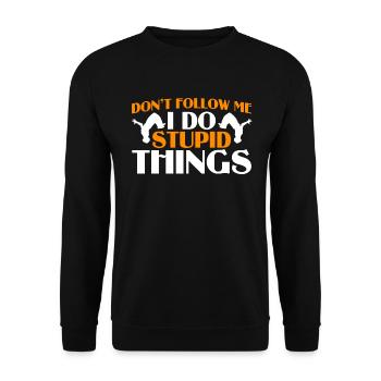 Parkour Cadeau Freerunning Parkour Runner - Sweat-shirt Unisexe - noir - Devant - Alina (178cm) & Michal (187cm)