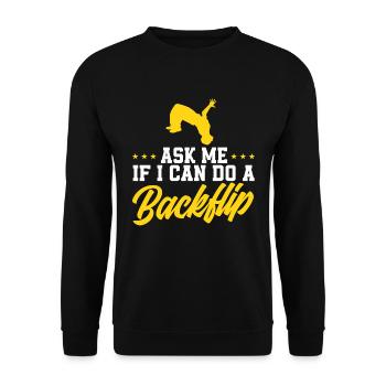 Parkour Cadeau Freerunning Parkour Runner - Sweat-shirt Unisexe - noir - Devant - Alina (178cm) & Michal (187cm)