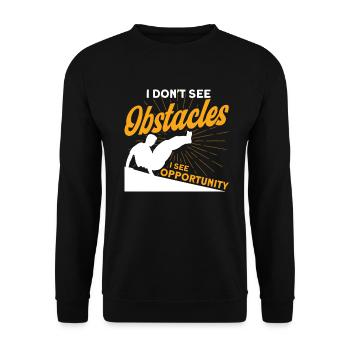 Parkour Cadeau Freerunning Parkour Runner - Sweat-shirt Unisexe - noir - Devant - Alina (178cm) & Michal (187cm)