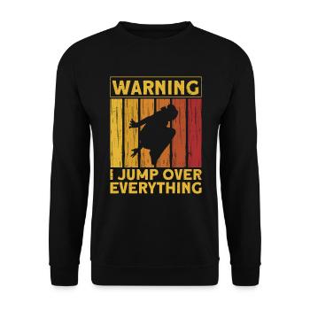 Parkour Cadeau Freerunning Parkour Runner - Sweat-shirt Unisexe - noir - Devant - Alina (178cm) & Michal (187cm)