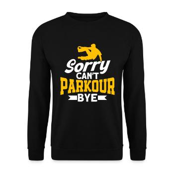 Parkour Cadeau Freerunning Parkour Runner - Sweat-shirt Unisexe - noir - Devant - Alina (178cm) & Michal (187cm)