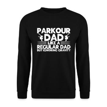 Parkour Cadeau Freerunning Parkour Runner - Sweat-shirt Unisexe - noir - Devant - Alina (178cm) & Michal (187cm)