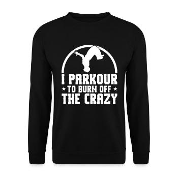 Parkour Cadeau Freerunning Parkour Runner - Sweat-shirt Unisexe - noir - Devant - Alina (178cm) & Michal (187cm)