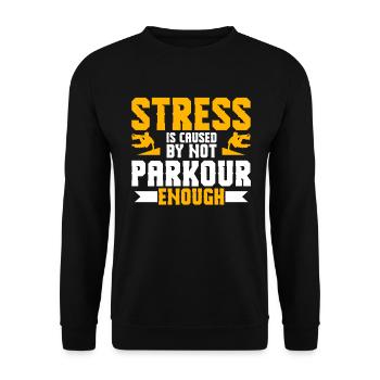 Parkour Cadeau Freerunning Parkour Runner - Sweat-shirt Unisexe - noir - Devant - Alina (178cm) & Michal (187cm)