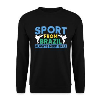 Capoeira Cadeau Brésil Arts Martiaux Capoeira - Sweat-shirt Unisexe - noir - Devant - Alina (178cm) & Michal (187cm)