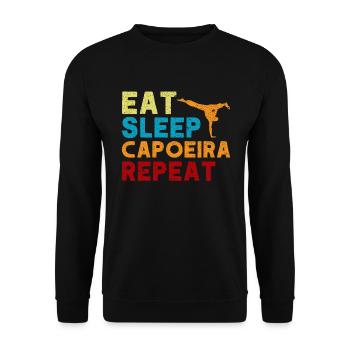 Capoeira Geschenk Brasilien Kampfkunst Capoeira - Unisex Pullover - Schwarz - Vorne - Alina (178cm) & Michal (187cm)