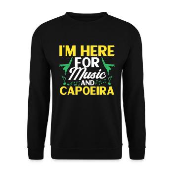 Capoeira Cadeau Brésil Arts Martiaux Capoeira - Sweat-shirt Unisexe - noir - Devant - Alina (178cm) & Michal (187cm)