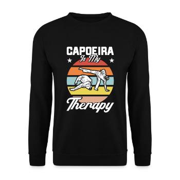 Capoeira Cadeau Brésil Arts Martiaux Capoeira - Sweat-shirt Unisexe - noir - Devant - Alina (178cm) & Michal (187cm)