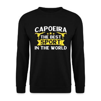 Capoeira Cadeau Brésil Arts Martiaux Capoeira - Sweat-shirt Unisexe - noir - Devant - Alina (178cm) & Michal (187cm)
