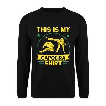 Capoeira Cadeau Brésil Arts Martiaux Capoeira - Sweat-shirt Unisexe - noir - Devant - Alina (178cm) & Michal (187cm)