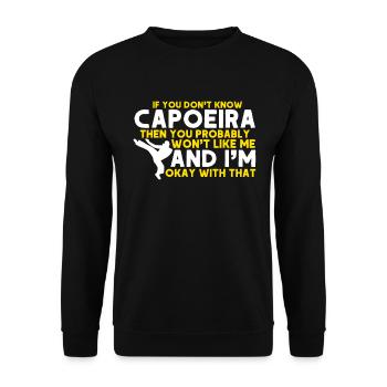 Capoeira Cadeau Brésil Arts Martiaux Capoeira - Sweat-shirt Unisexe - noir - Devant - Alina (178cm) & Michal (187cm)