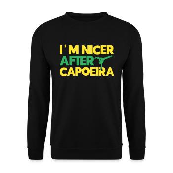 Capoeira Cadeau Brésil Arts Martiaux Capoeira - Sweat-shirt Unisexe - noir - Devant - Alina (178cm) & Michal (187cm)